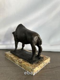 Francois Pompon Buffalo Bronze Sculpture Signed And Numbered