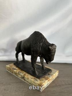 Francois Pompon Buffalo Bronze Sculpture Signed And Numbered