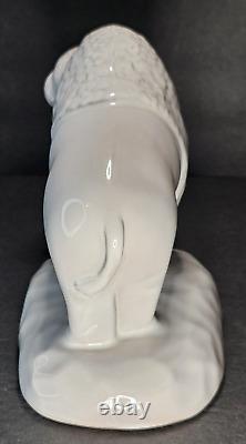 Frankoma Pottery White Buffalo Bison Joniece Frank Limited Edition 882 Of 2000