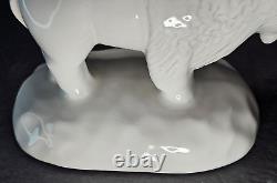 Frankoma Pottery White Buffalo Bison Joniece Frank Limited Edition 882 Of 2000