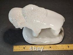 Frankoma Pottery White Buffalo Bison Joniece Frank Limited Edition 882 Of 2000