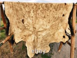 Fresh Tanned Wild Montana Yellowstone Bison Buffalo Robe Blanket Leather Antler
