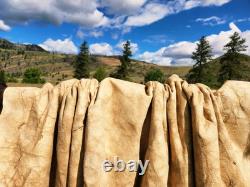 Fresh Tanned Wild Montana Yellowstone Bison Buffalo Robe Blanket Leather Antler