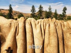 Fresh Tanned Wild Montana Yellowstone Bison Buffalo Robe Blanket Leather Antler