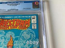 Fury Of Firestorm 1 Cgc 9.2 Newsstand White Pages 1st Black Bison DC Comic 1982