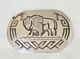 George Begay Handmade Navajo Sterling Silver Bison Belt Buckle 39grams