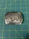 George Begay Navajo Sterling Belt Buckle Bison And Geometric Pattern Design