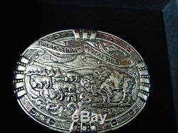 Gist Cowboy Break Away From The Herd Buffalo Bison Belt Buckle New In Box