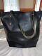 Go Forth Goods Large Slim Avery Black Bison Tote