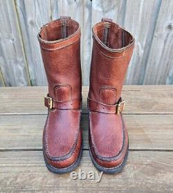 Gokey The Bison Classic Moc Toe Boots Brown Size 9 D Made In USA $680 WORN 1X