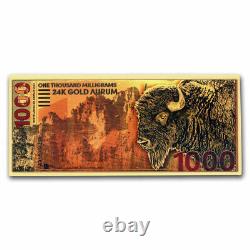 Gold Aurum Note One Thousand Mg (Bison, 24K)