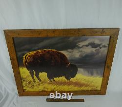 Greg Beecham American Bison Western Plains Grassland Framed Art 29 x 22