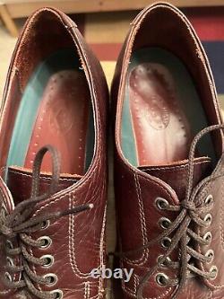 H. S. Trask Authentic Bison Made In USA Brown Leather US11M Mens Shoes