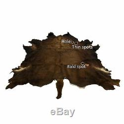 Hair on Bison Rug Tanned Hide New Buffalo Robe 73 x 68
