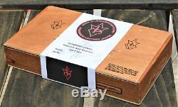 Handmade Cigar Box Gift Set Ol'Red Bison Leather Passport Wallet Key Keeper