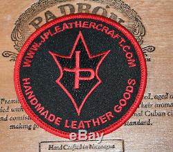 Handmade Cigar Box Gift Set Ol'Red Bison Leather Passport Wallet Key Keeper