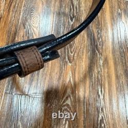 Hanks Belts 42 Bison Leather Belt Mens Brown Made in USA Thick Rugged Workwear