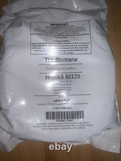 Hanks Belts Men's 34 Montana Bison Leather USA Made Heavy Duty