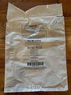 Hanks Belts Men's 36 Montana Bison Leather 1.5 Double Bison Layer Pre-Owned