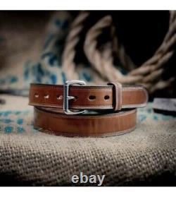 Hanks The Premier Double Leather Belt 1.5 Size 36 Color Rich Oak Brand New