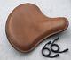 Harley Tractor Style Solo Seat Bison Genuine Leather Honda Bobber Chopper Yamaha