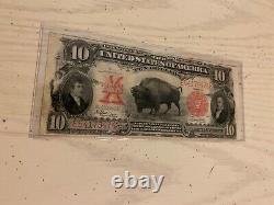 High Grade Genuine SC 1901 $10 Fr. 122 Bison Buffalo Legal Tender Note