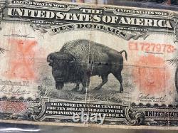 High Grade Genuine SC 1901 $10 Fr. 122 Bison Buffalo Legal Tender Note