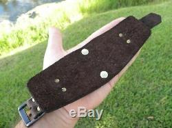 High Quality cuff Bison leather Bracelet dark brown adjustable 7 to 8 size