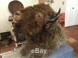 Huge Wyoming Buffalo Shoulder Mount, Monster Bull, Bison Head, Antler Taxidermy