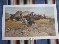 Hunt by Frank Mccarthy Artist Proof 36/50 Lithograph Signed Western Art Bison