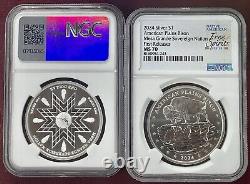 Incuse Sculpt First Nations Bison? Mesa Grande 2024 1oz. 999 Silver NGC MS70