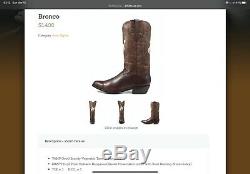 J. B. Hill Bronco Boots/Bison & Kangaroo in Box