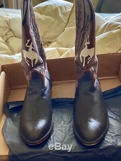 J. B. Hill Bronco Boots/Bison & Kangaroo in Box