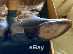 J. B. Hill Bronco Boots/Bison & Kangaroo in Box