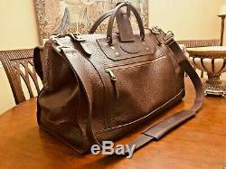 J. W. HULME Heavy Bison Leather Gladstone Doctor Bag / Duffle MADE IN USA