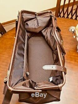 J. W. HULME Heavy Bison Leather Gladstone Doctor Bag / Duffle MADE IN USA