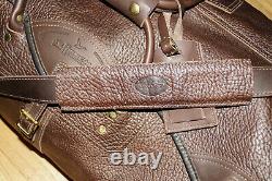 J. W. Hulme Co. American Bison Leather Large Duffle Bag Luggage 26'