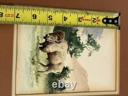 Jim Lewis Painting Buffalo Bison Landscape Washington Vintage Alone