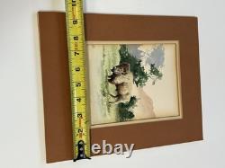 Jim Lewis Painting Buffalo Bison Landscape Washington Vintage Alone