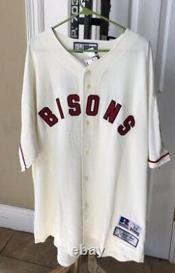 Johnny Bench- Buffalo Bison's Russell Athletic 1966 Diamond baseball jersey sign