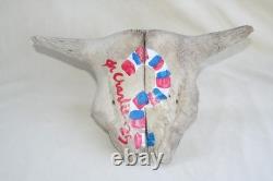 Jr Charlie Fast Folk Pop Art Painting Taxidermy River Find Bison Buffalo Skull
