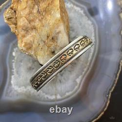 K&M Bill Vintage Native American Sterling Silver & GF Bison Bracelet For Women