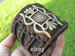 Ketoh bracelet cuff authentic 1901 Indian Head penny coin genuine Bison leather