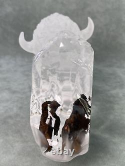 Kitty Cantrell Thunder Spirit #376 Lucite Buffalo Bison Figurine Statue Limited