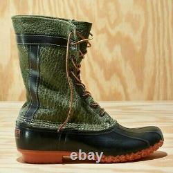 L. L. Bean x Todd Snyder Bison Leather Boots Black Olive Size 8 (Fits 9-10.5)