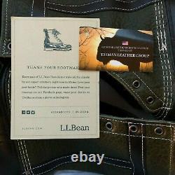 L. L. Bean x Todd Snyder Bison Leather Boots Black Olive Size 8 (Fits 9-10.5)