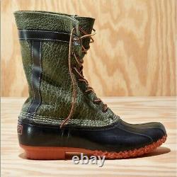 L. L. Bean x Todd Snyder Boots Olive Green Bison Leather Size 9 Men's New NIB