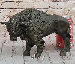 LARGE Bronze Bison Buffalo American Western South West Sculpture Decorative NR