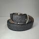 LEN Belt Men's 52 South African Buffalo Leather Handcrafted in the USA Gray $325