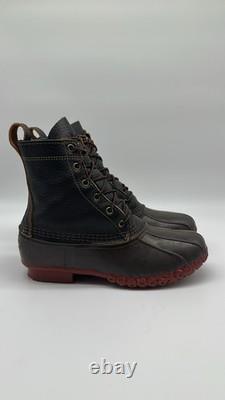LLBean Leather 8 Bison Unlined Waterproof Ankle Duck Boots Men's Sz 9 M USA VTG